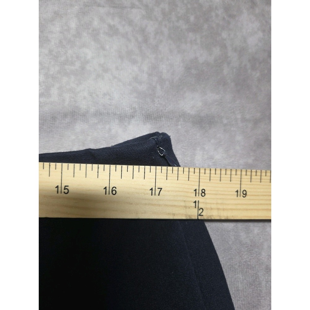 Talbots Womens Pants Size 16 Petite Stretch Navy Blue Side Zip Classic Career - Picture 9 of 9